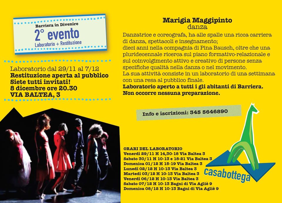 Barriera in Divenire: spettacolo di danza con Marigia Maggipinto