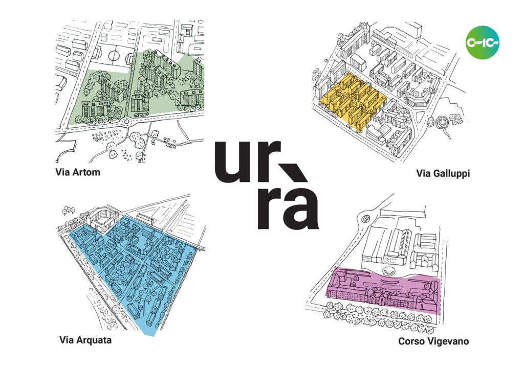 Urrà Torino: Le quattro aree oggetto.