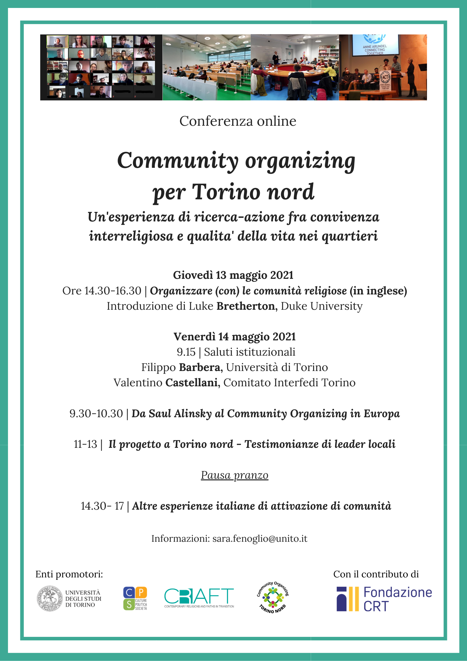 Conferenza UNITO "Community organizing per Torino nord. Un'esperienza di ricerca-azione fra convivenza interreligiosa e qualita' della vita nei quartieri"
