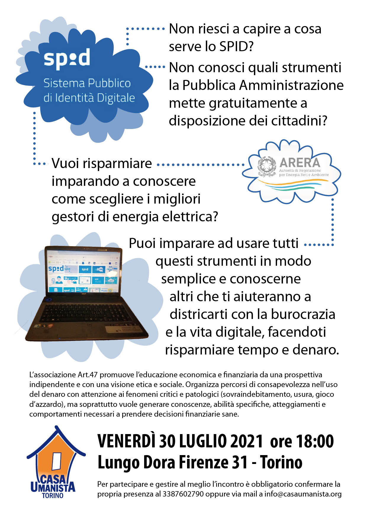 Incontro con Antonio Cajelli, educatore finanziario dell'associazione Articolo 47