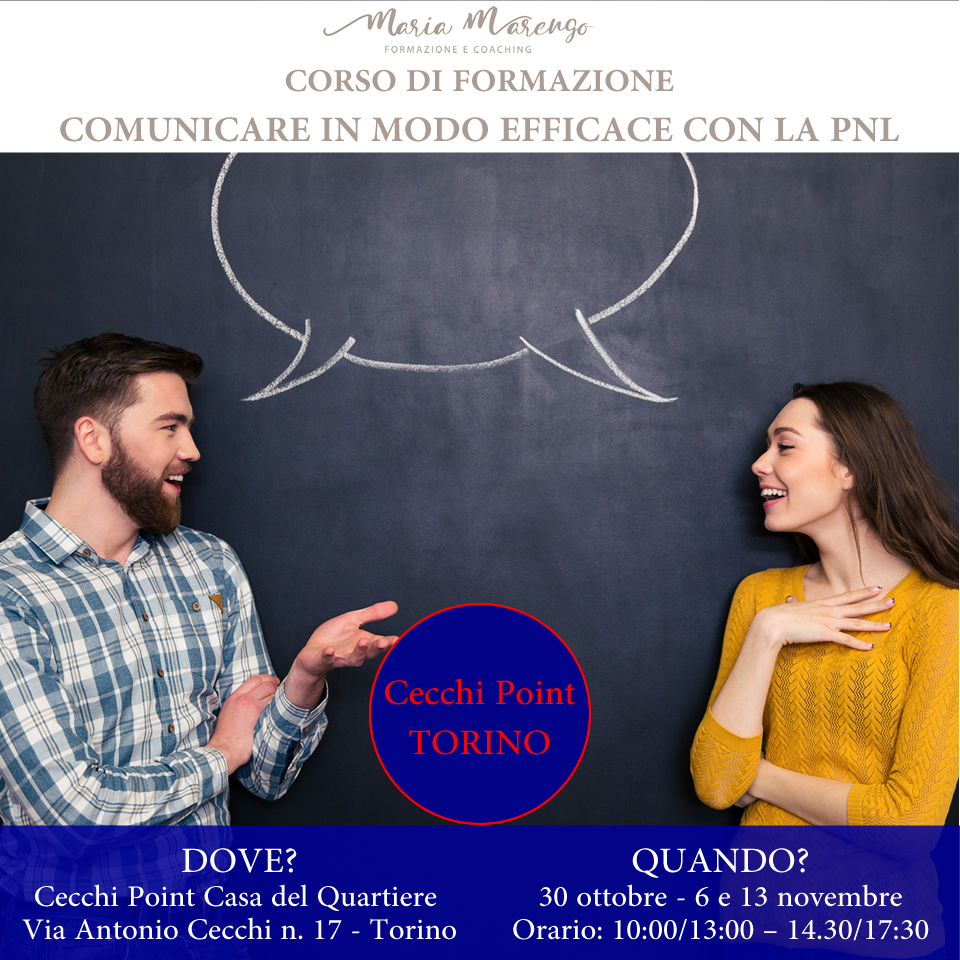 corso COMUNICARE IN MODO EFFICACE CON LA PNL