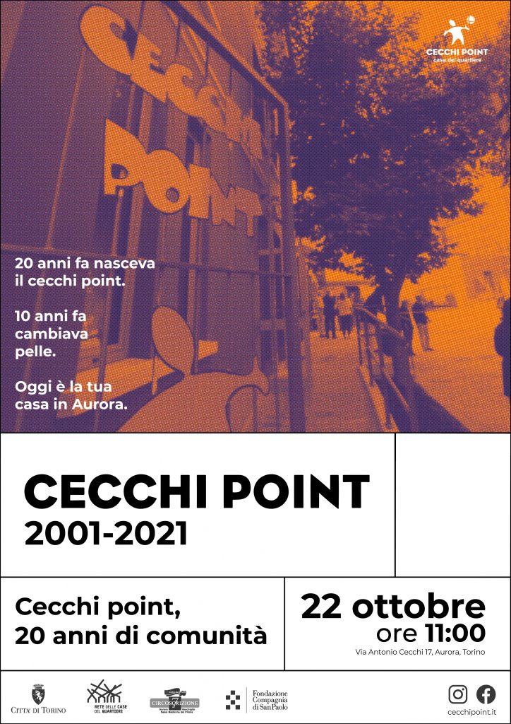 Locandina festa dei 20 anni del Cecchi Point