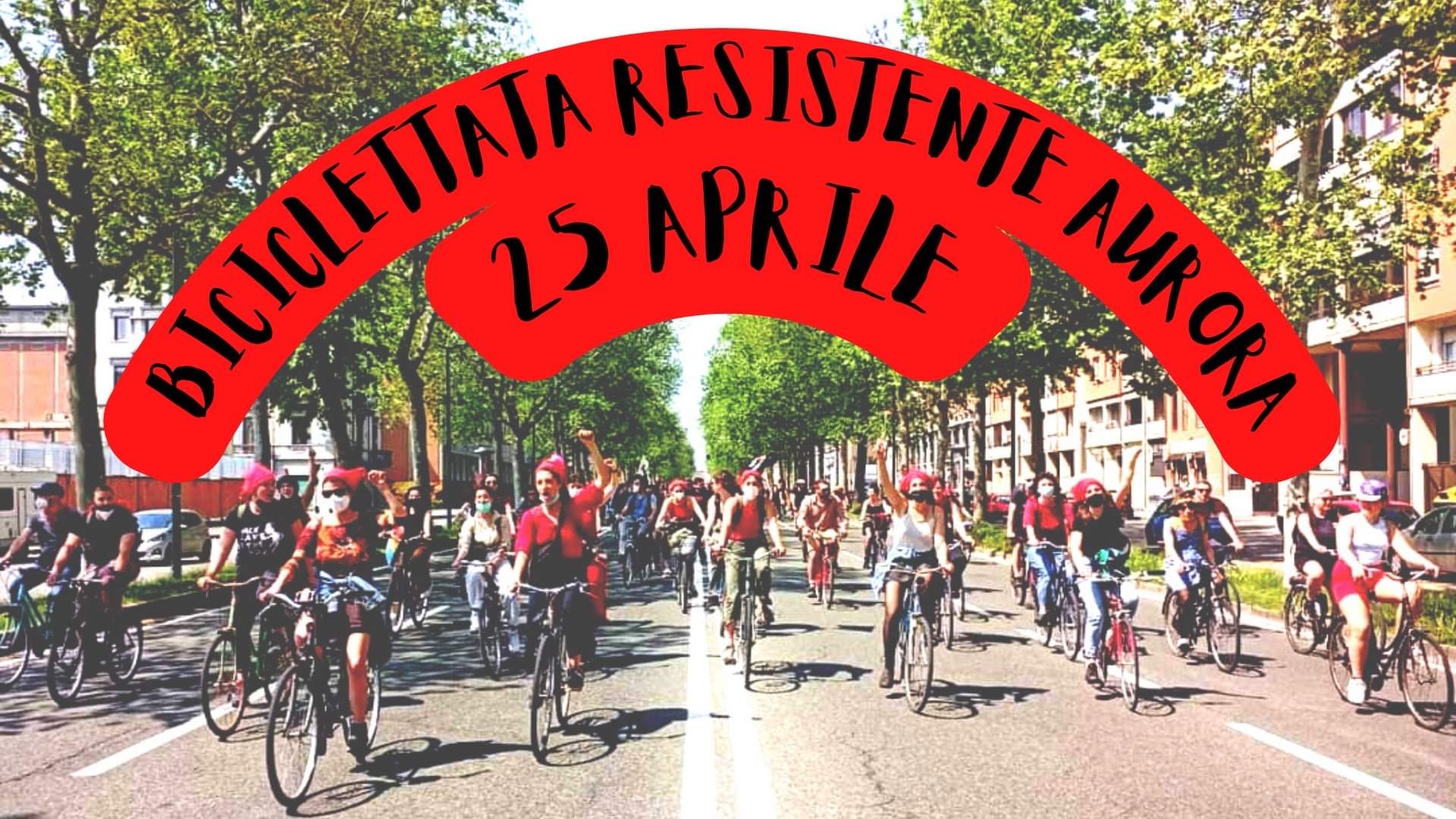 Pedalata antifascista in Aurora per il 25 aprile