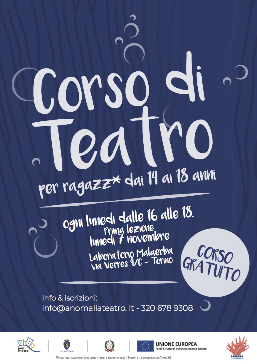 Corso gratuito di teatro per ragazz* dai 14 ai 18 anni