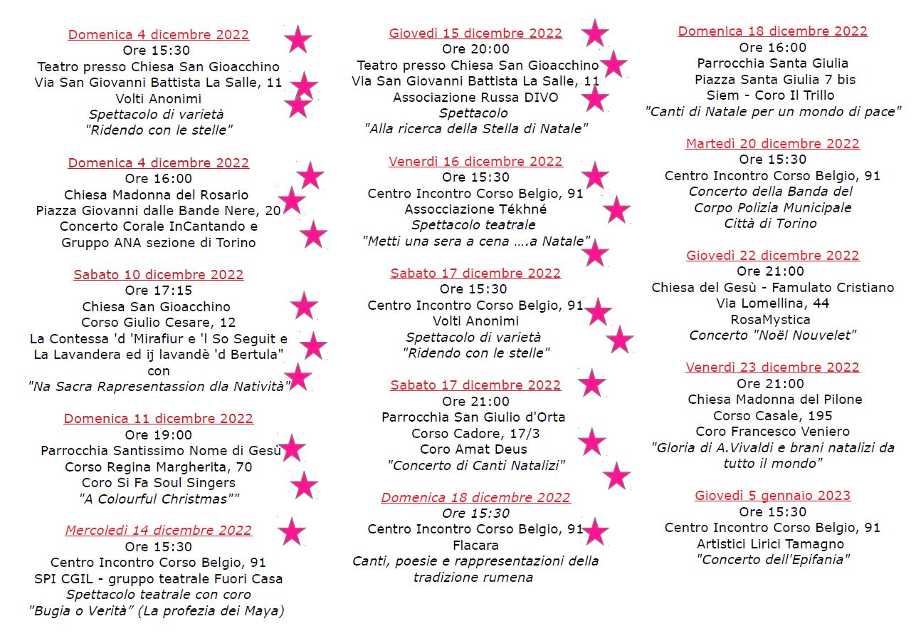 natalincanto programma 2022