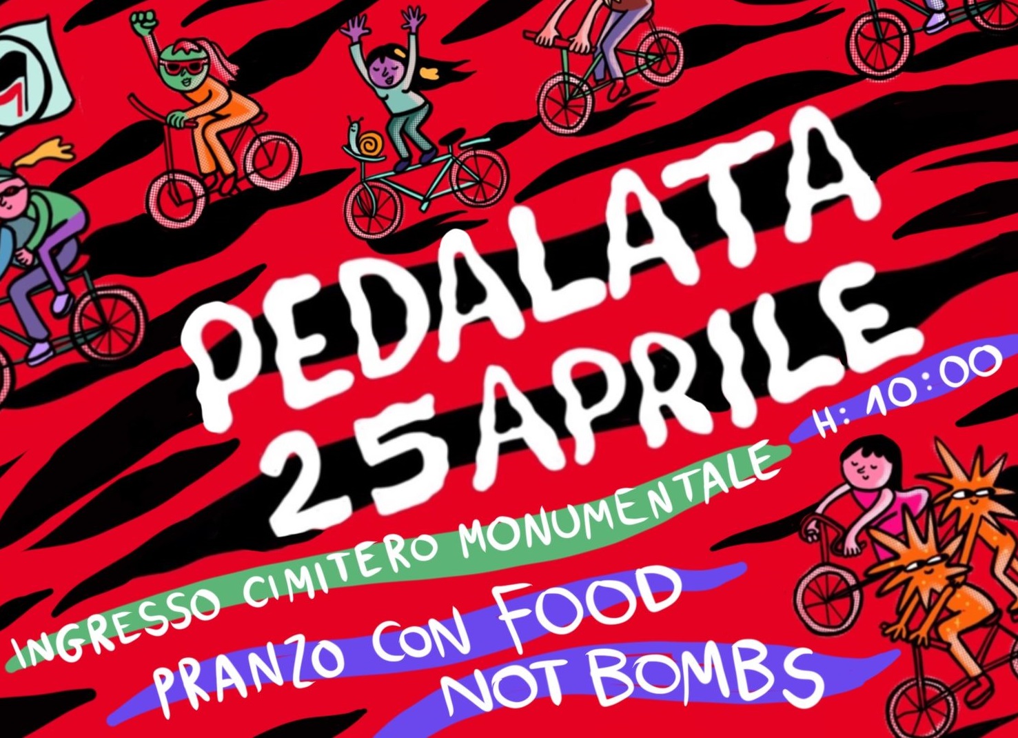 Pedalata del 25 aprile con pranzo per l'anniversario della Liberazione