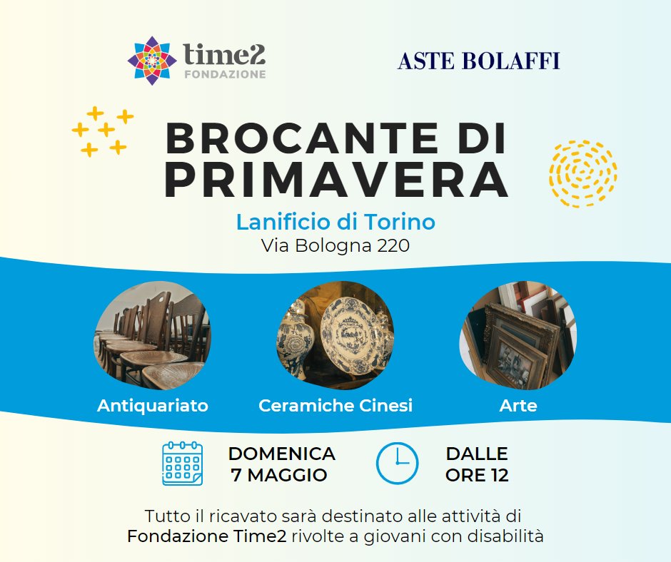 Asta di antiquariato benefica per la fondazione Time2