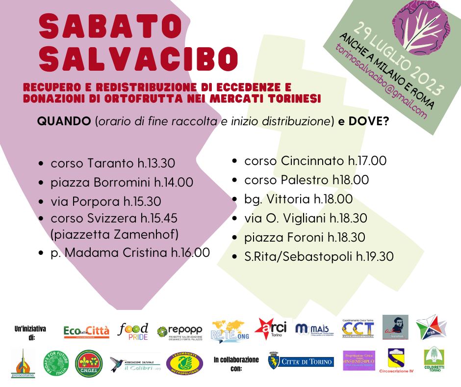 Sabato Salvacibo distribuzione gratuita di frutta e verdura nei mercati