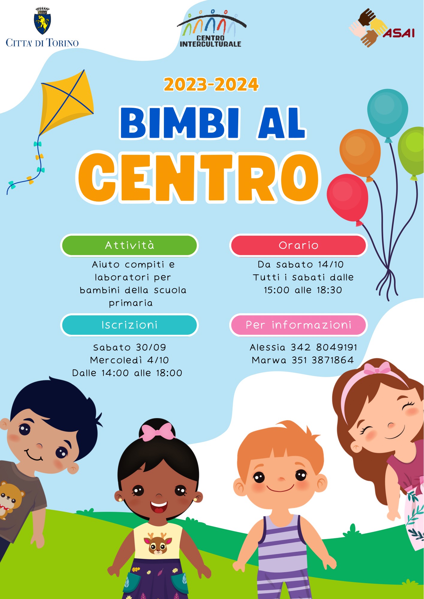 BIMBI AL CENTRO doposcuola asai elementari