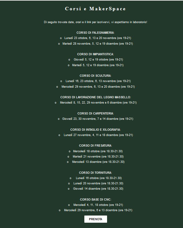 corsi falegnameria izmade