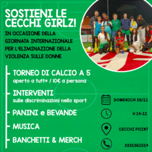 giornata contro la violenza sulle donne cecchi girls torneo