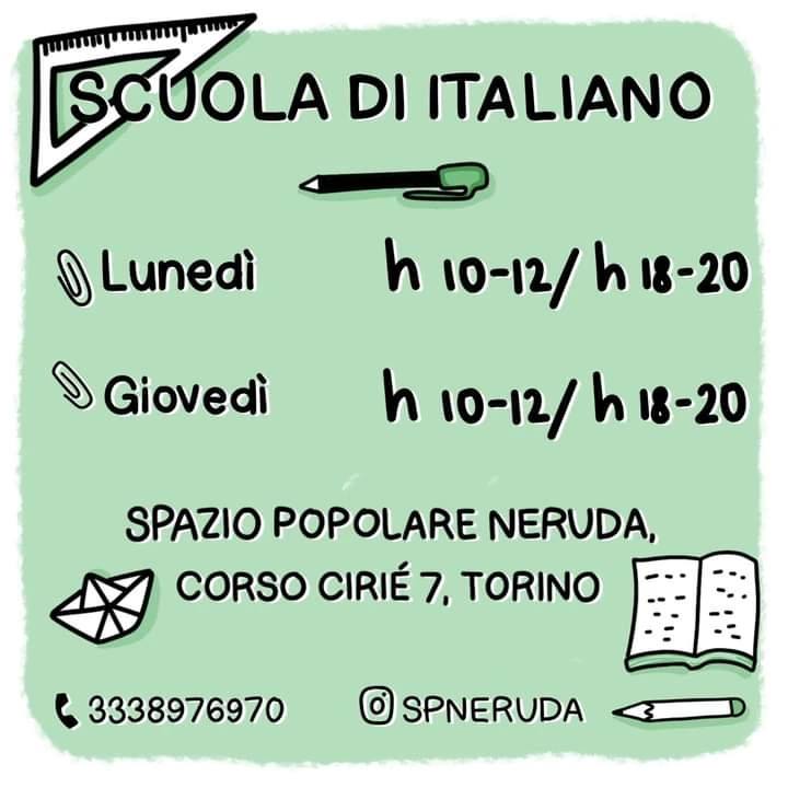 Corso di italiano allo spazio popolare Neruda