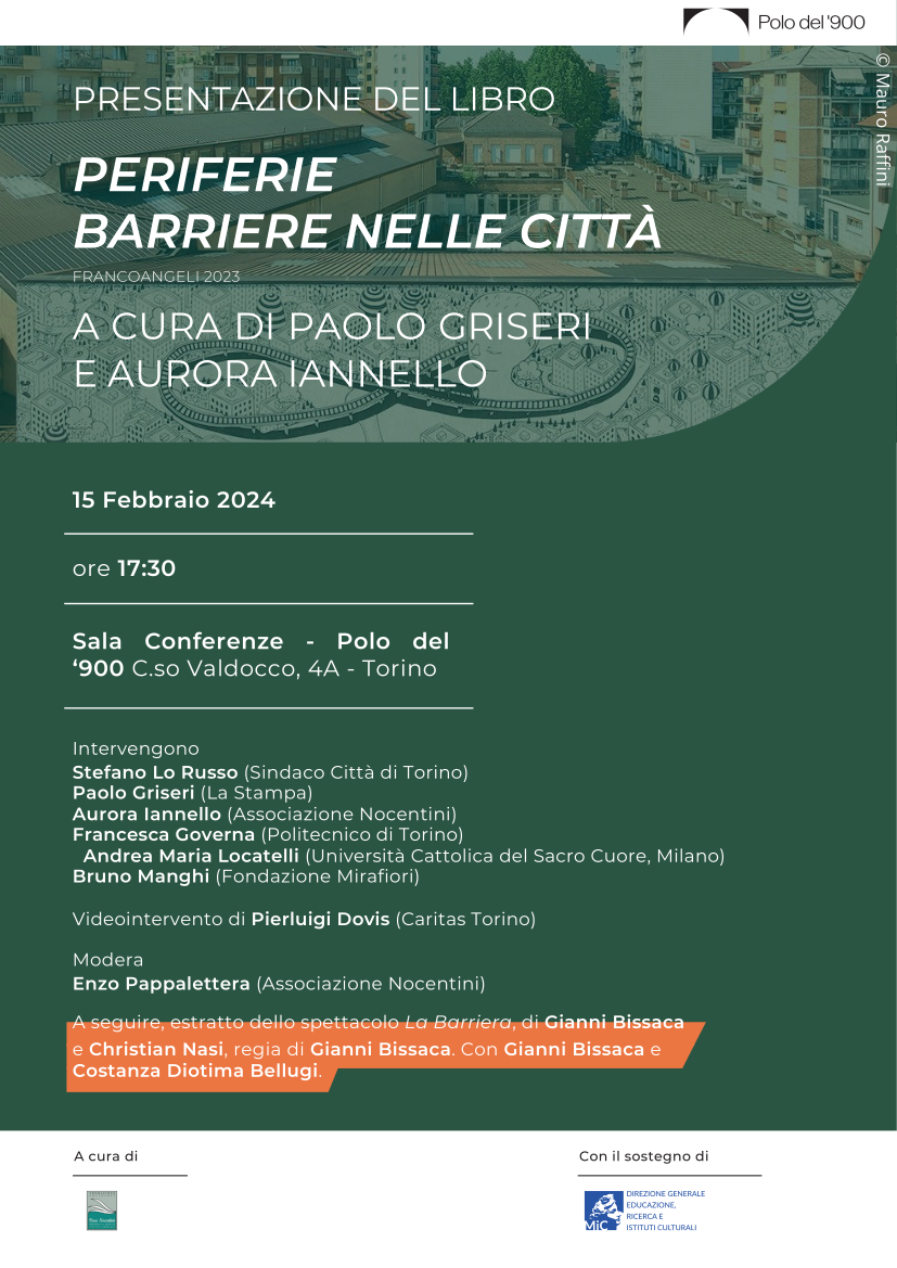 Locandina: presentazione di "Periferie. Barriere nelle città"