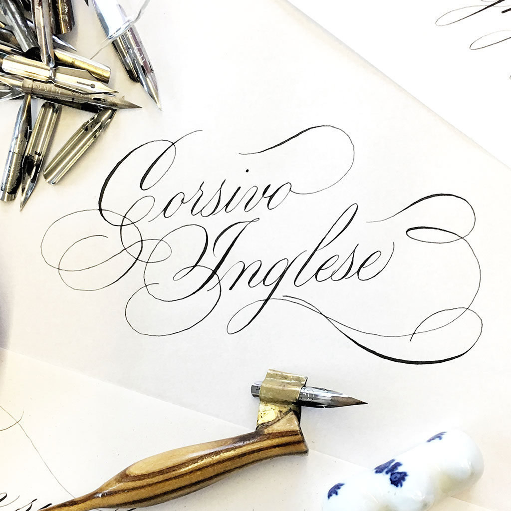 Corso di calligrafia in Officina della Scrittura: corsivo inglese