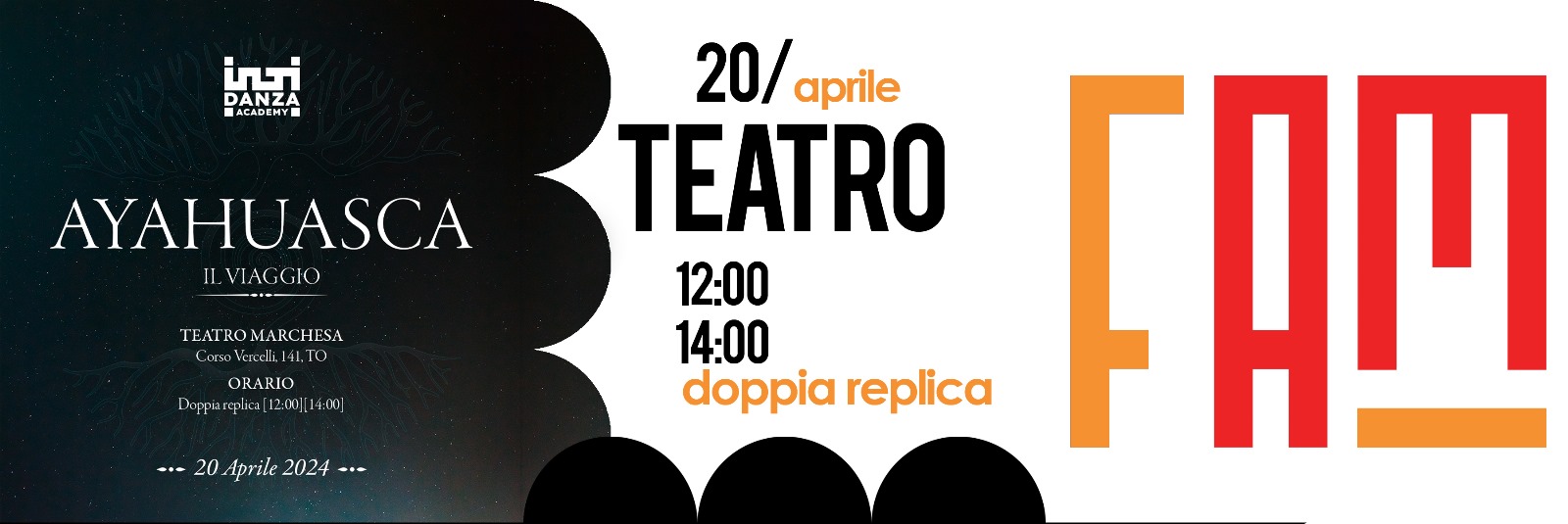 F.A.M Festival delle Arti Miste - “AYAHUASCA – il viaggio” presentato da Intidanza Academy (dalle 12.00 – alle 14.00)