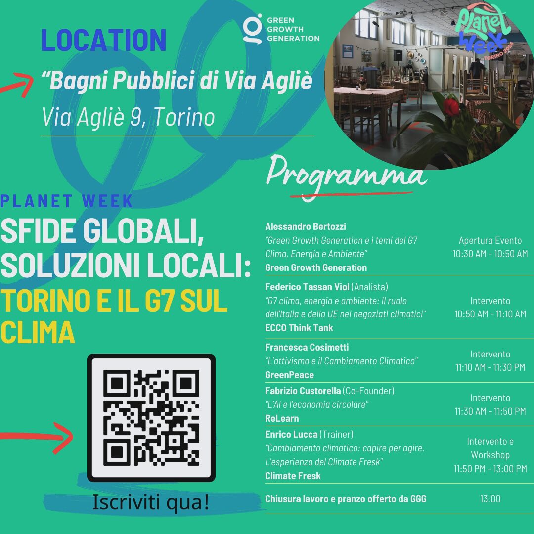 Incontro Sfide Globali, Soluzioni Locali: Torino e il G7 sul Clima