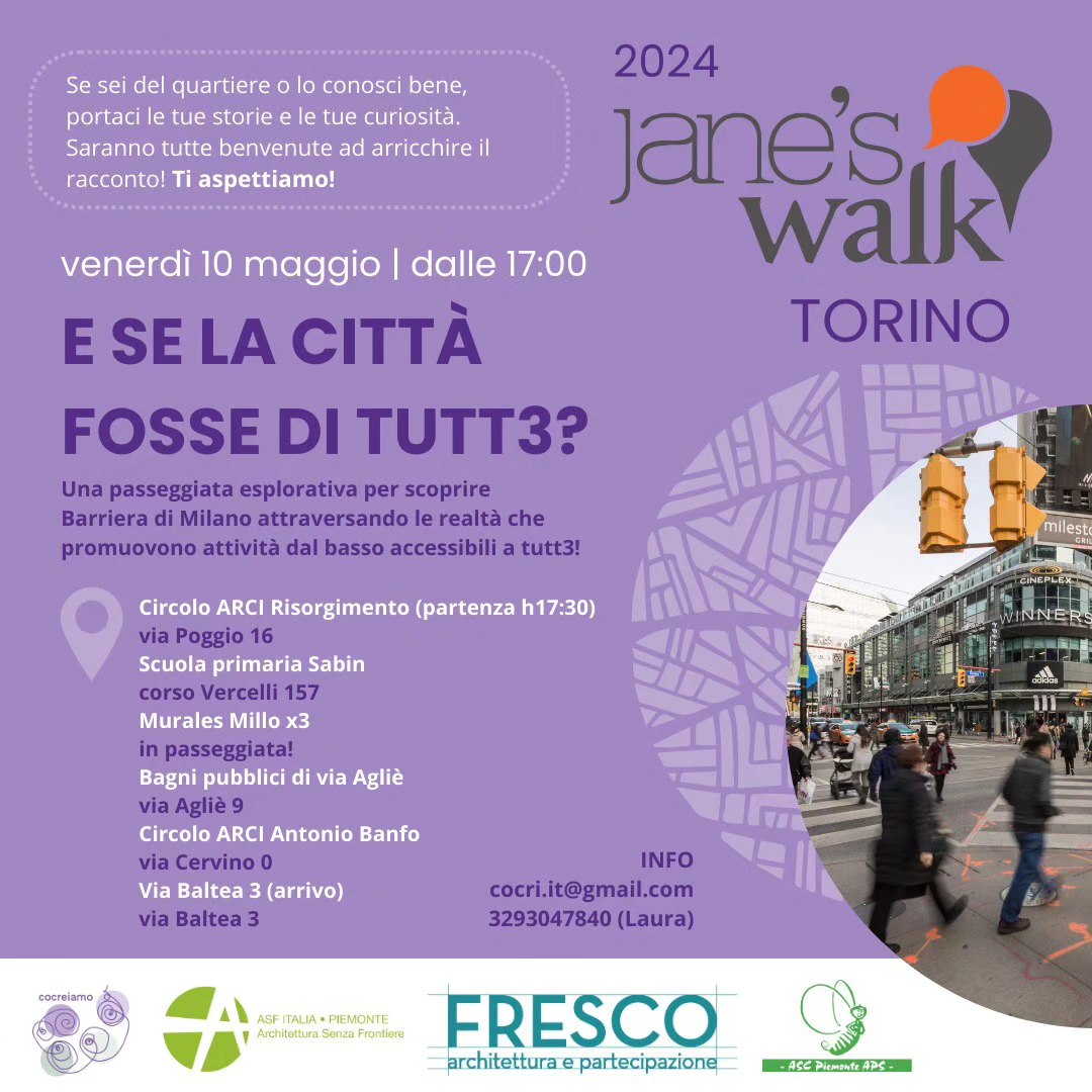 E se la città fosse di tutt3? Jane's Walk -Passeggiata gratuita in Barriera di Milano