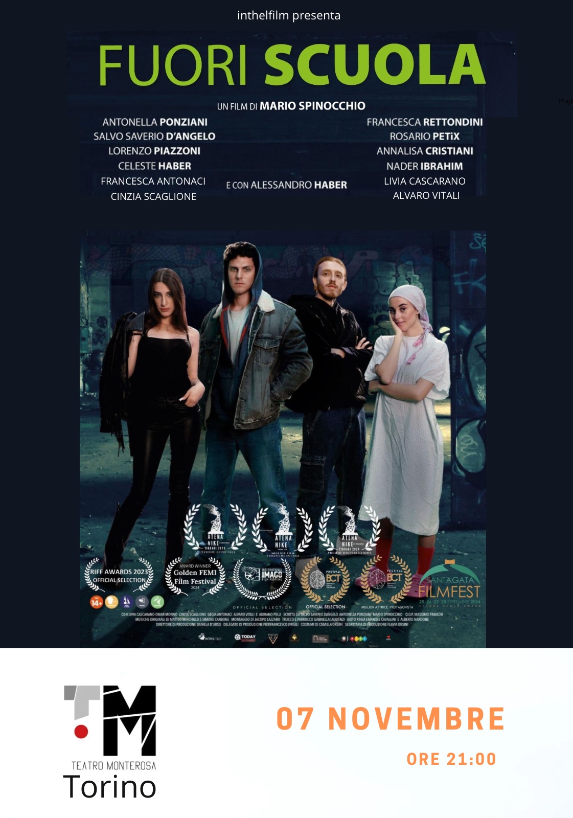 Film in anteprima FUORI SCUOLA