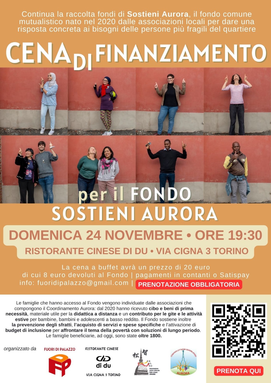 Cena per il fondo Sostieni Aurora presso il ristorante cinese Di Du
