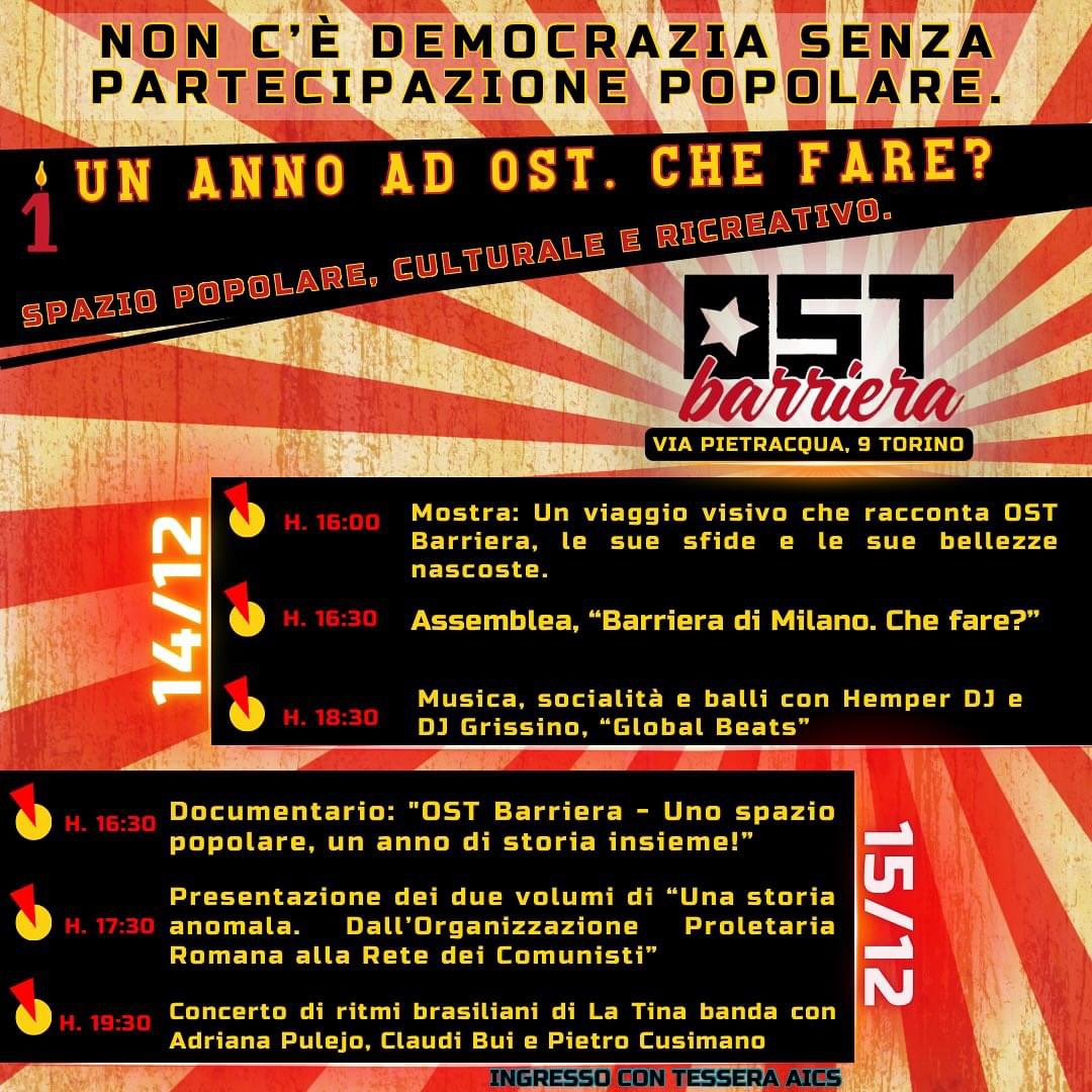 Festa: Un anno ad OST. Che fare?