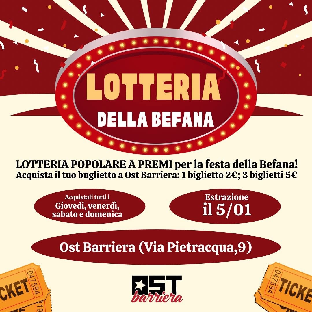 Lotteria della Befana da OST Barriera