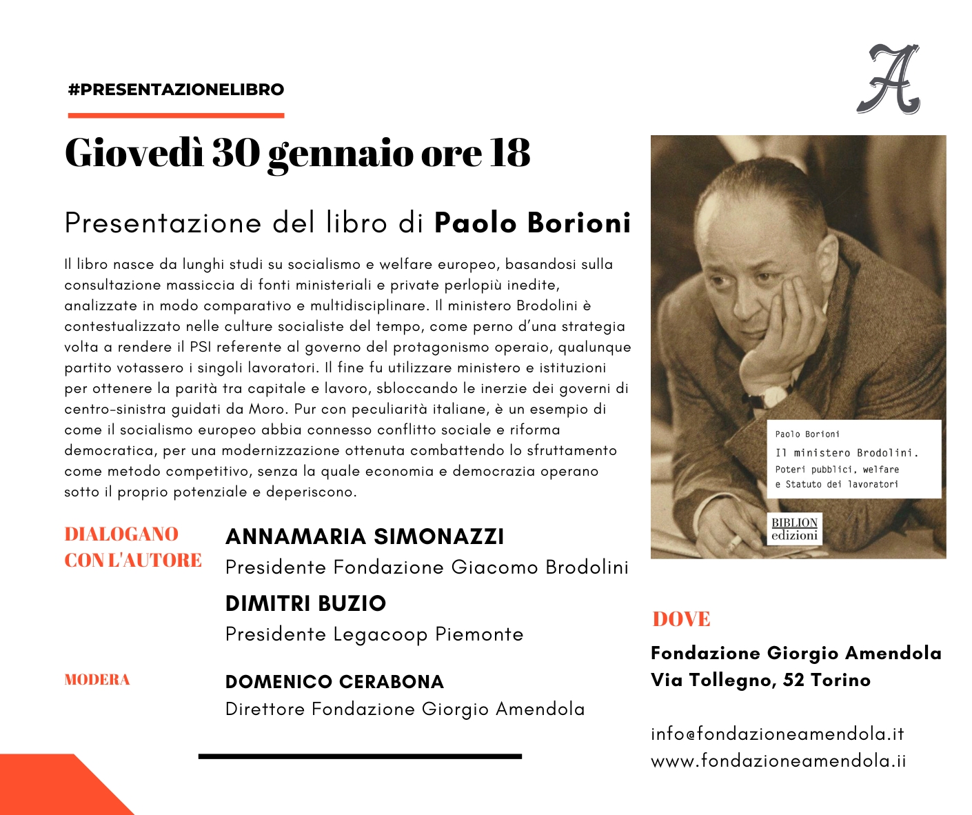Presentazione del libro di Palo Borioni: Il Ministero Brodolini