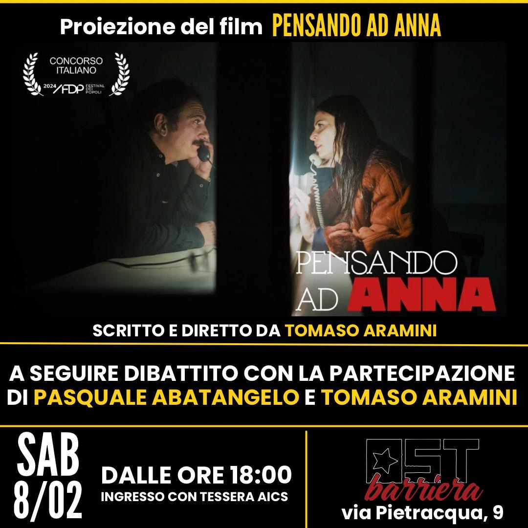 Proiezione film “Pensando ad Anna” e incontro con il regista Tomaso Aramini