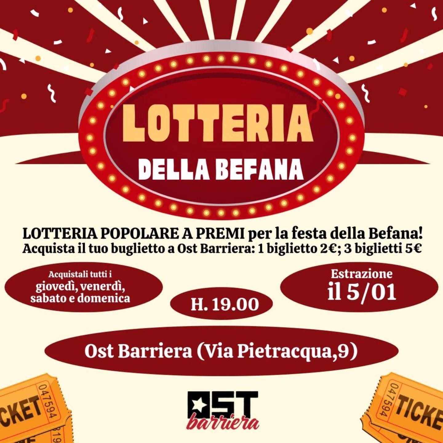 Lotteria della Befana da OST Barriera