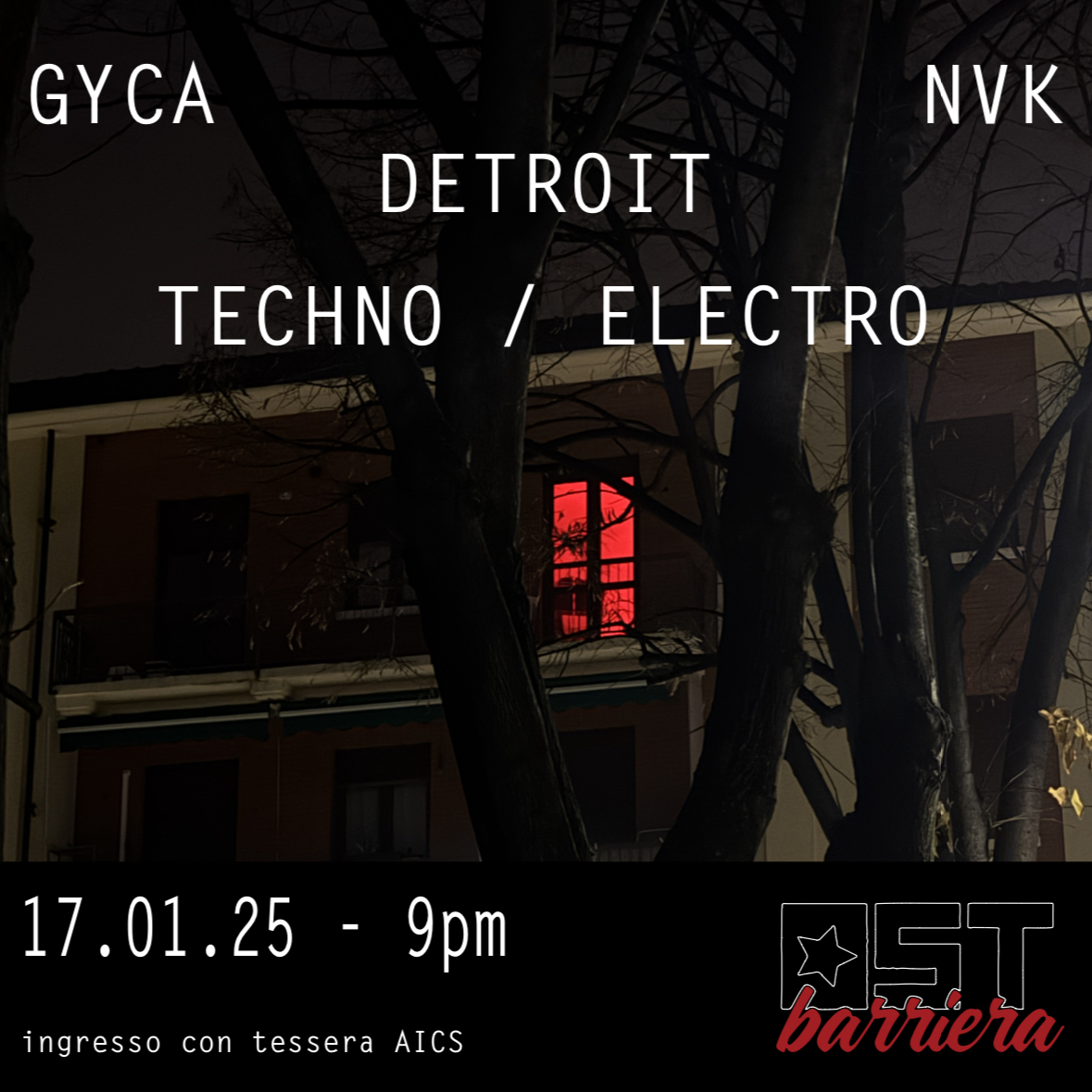 Musica elettronica: Detrot Techno / Electro con Gyca e NVK