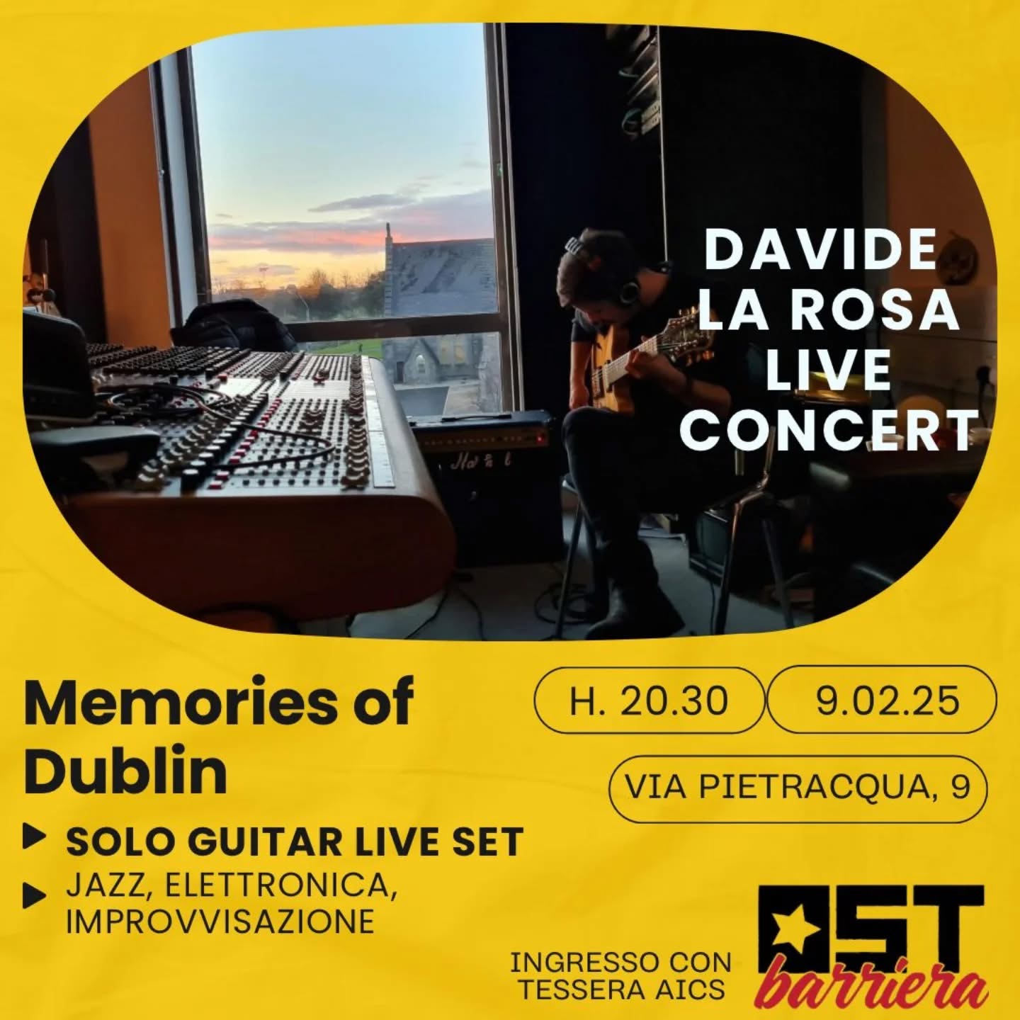 Concerto dal vivo: Davide La Rosa jazz elettronica improvvisazione