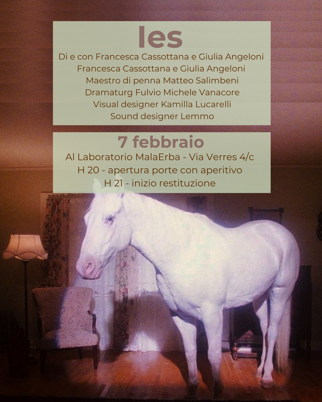 πππ¬ restituzione teatrale con Francesca Cassottana e Giulia Angeloni
