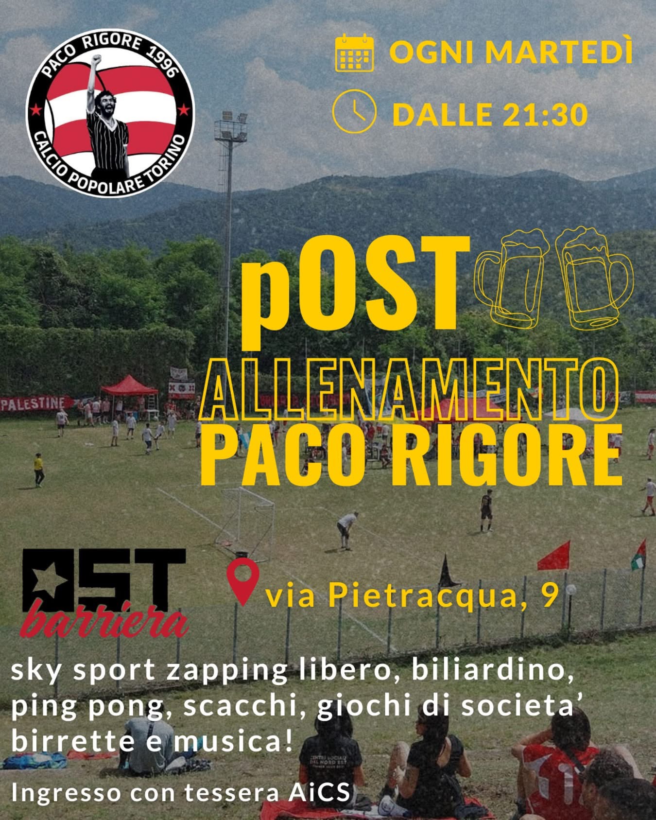 pOST allenamento del Paco Rigore