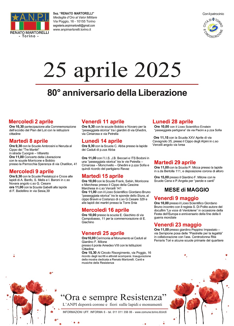25 aprile: gli eventi di aprile e maggio ANPI Martorelli
