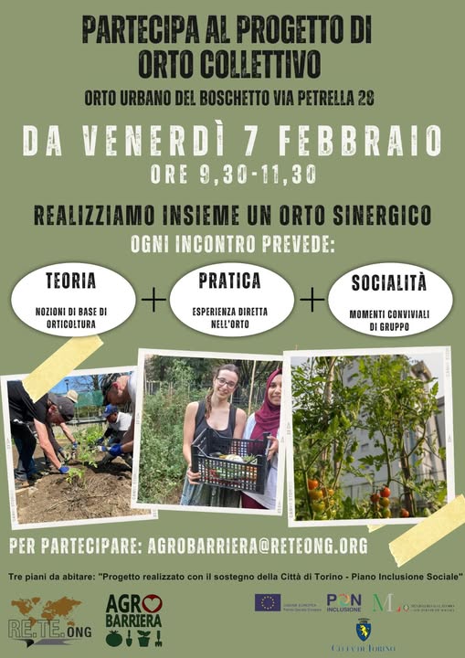 Laboratorio di orto collettivo ad Agrobarriera