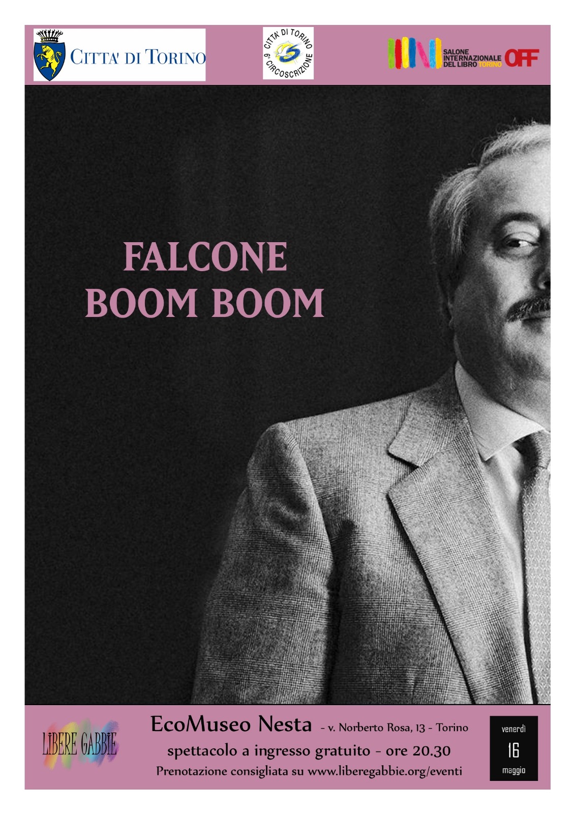 Salone del libro OFF: spettacolo Falcone Boom Boom