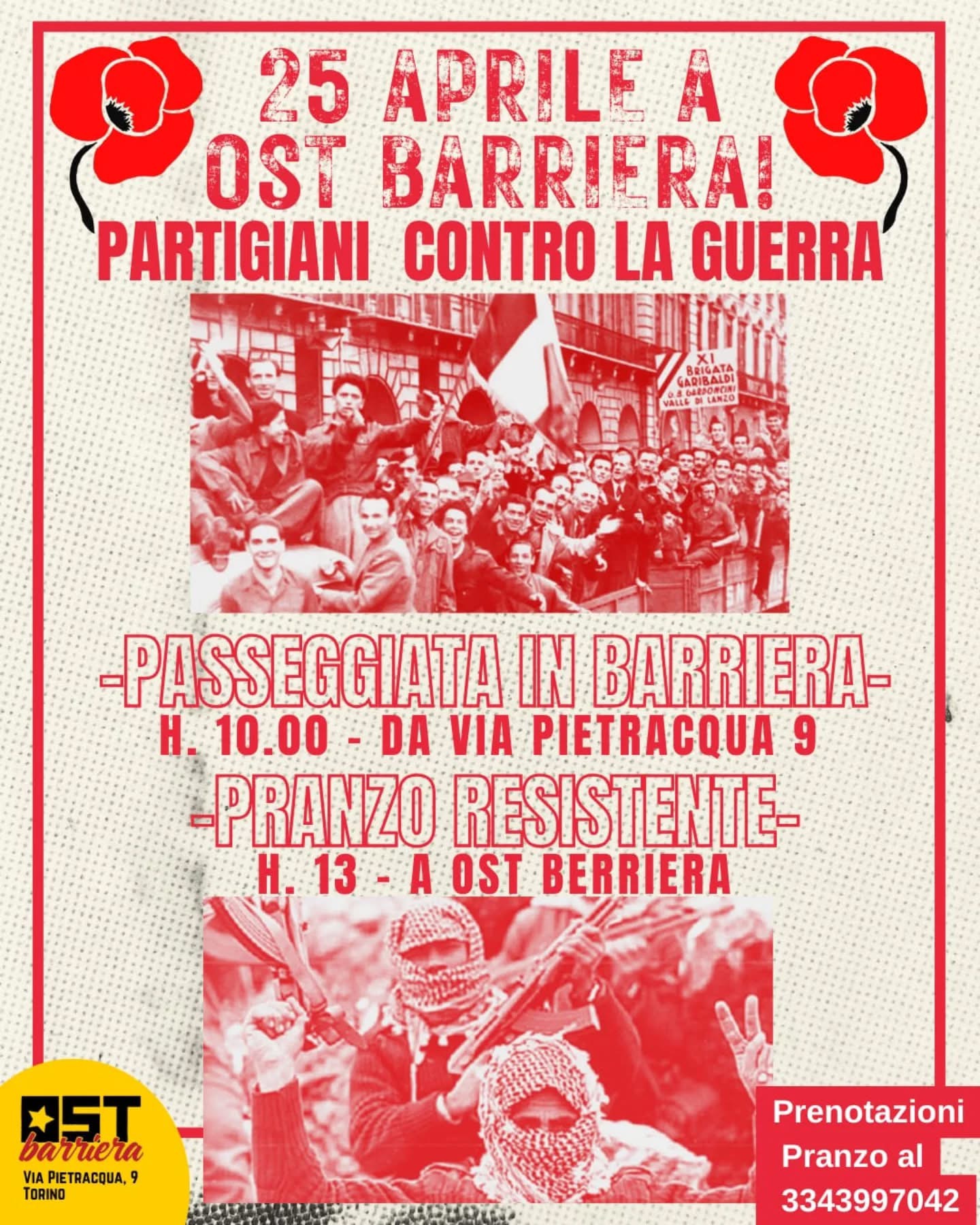25 aprile a OST BARRIERA