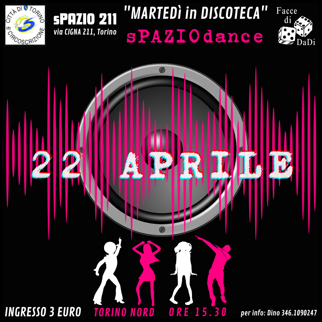 MARTEDI' in DISCOTECA del 22 aprile - sPAZIOdance