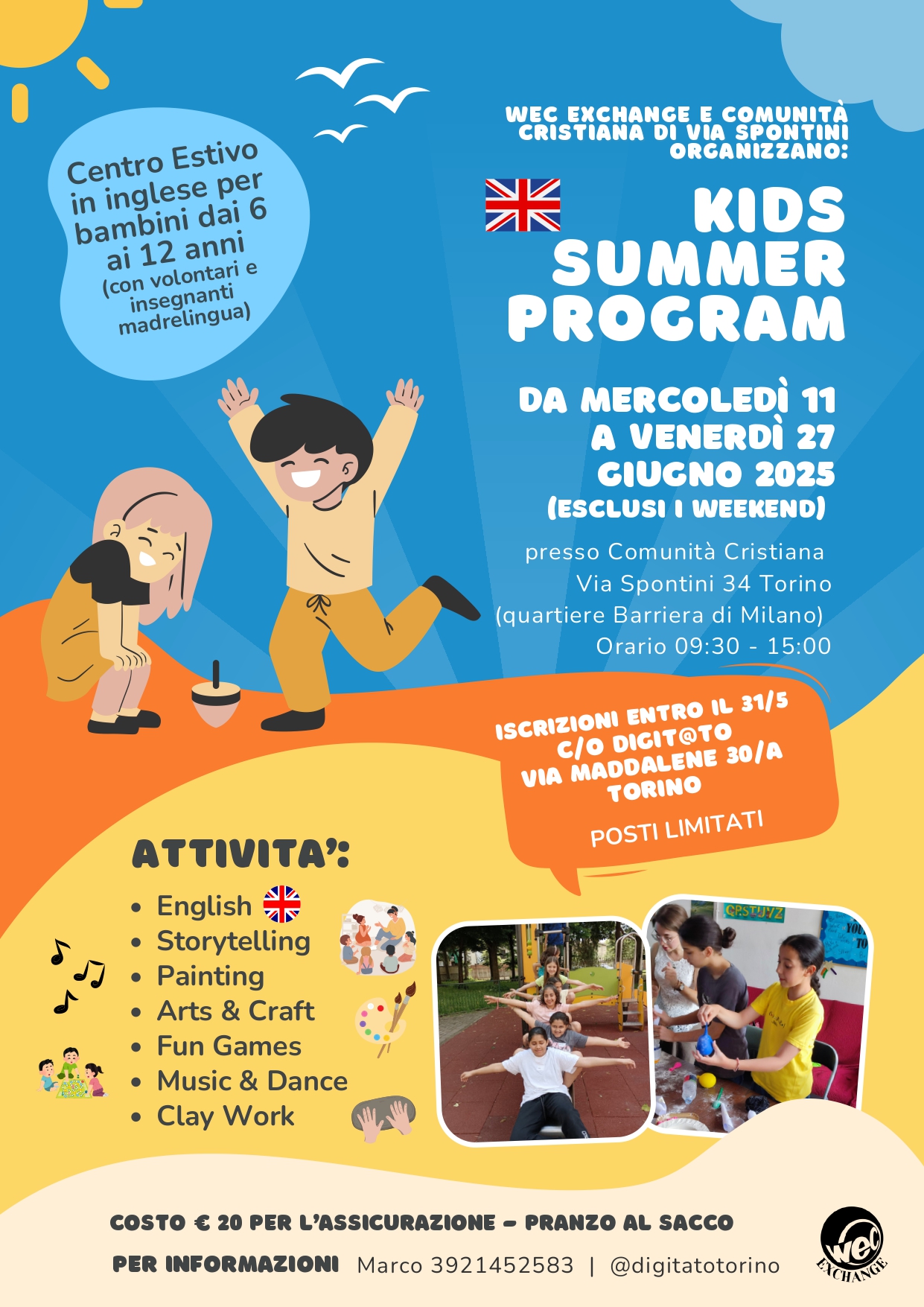 Iscrizioni centro estivo in inglese da Digit@to