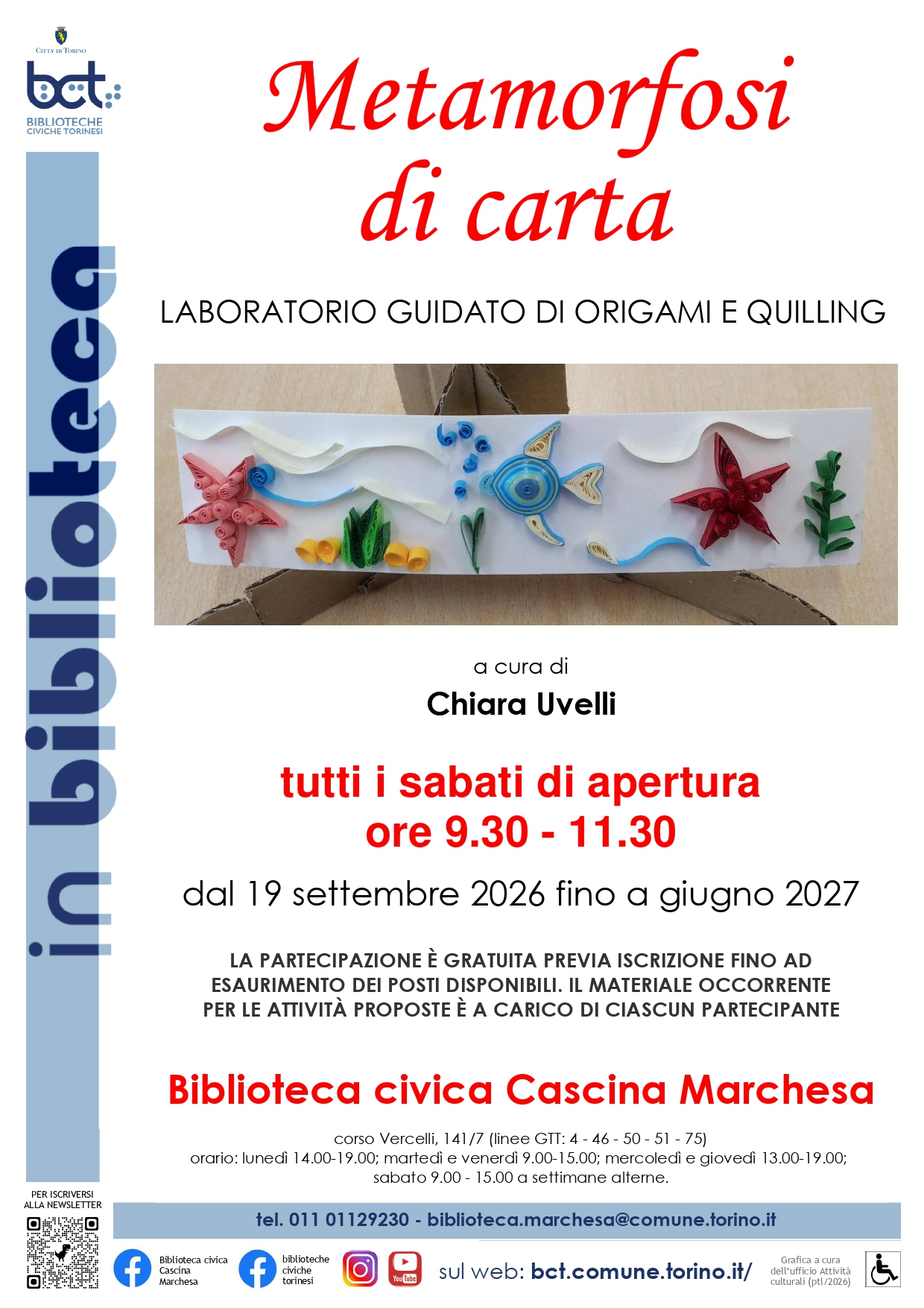 Metamorfosi di carta: laboratorio guidato di origami e quilling